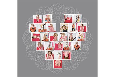 Heart Collage Template For Photoshop And Indesign Design Aglow