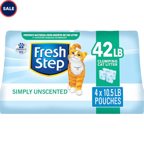 Fresh Step Simply Unscented Clumping Cat Litter 42 Lbs Petco