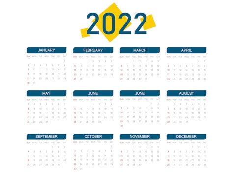 Premium Vector Trendy Minimalist Calendar 2022