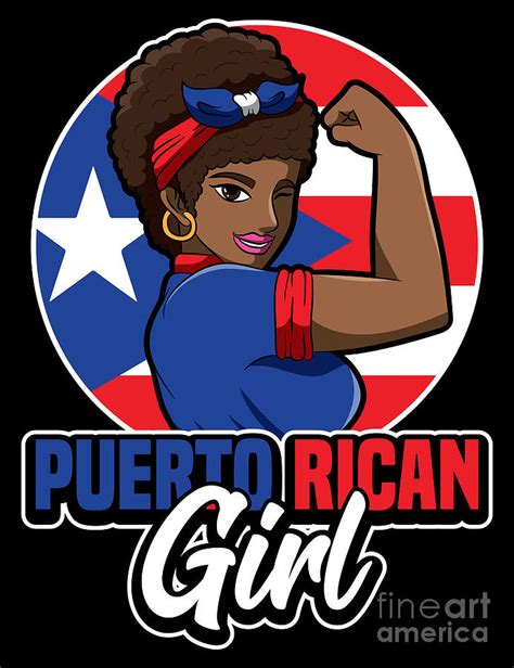 Puerto Rican Girl Boricua Woman Puerto Rico Digital Art By Mister Tee