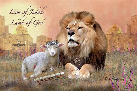 Lion Of Judah Art Lion Of Judah Lamb Of God Painting By Dale Kunkel