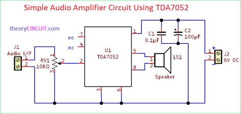 Simple Audio Amplifier Circuit Using TDA