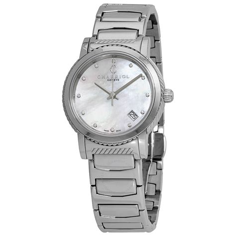 charriol parsii diamond white mother of pearl dial ladies watch p33s2 920 001 parisii