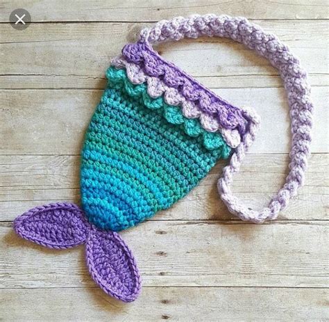Purse Handbag Mermaid Crochet Mermaid Tail Crochet Mermaid Crochet