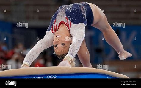 Mykayla Skinner Of The United States Performs On The Vault During The Artistic Gymnastics Women