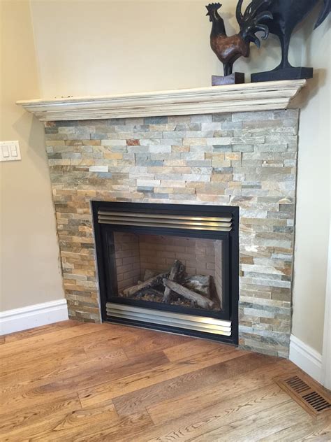 After Photo Of Clients Fireplace Installed The Ledger Stone To Update