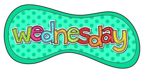 Wednesday Week Day Doodle Stitch Text Lettering 3272381 Vector Art At