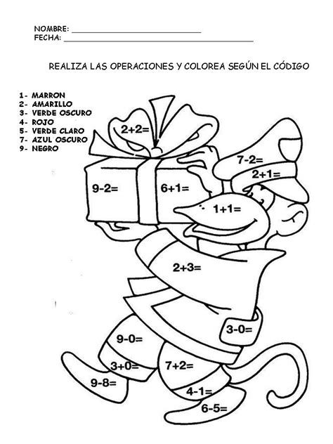 Colorear Con Operaciones Matemáticas Manualidades A Raudales