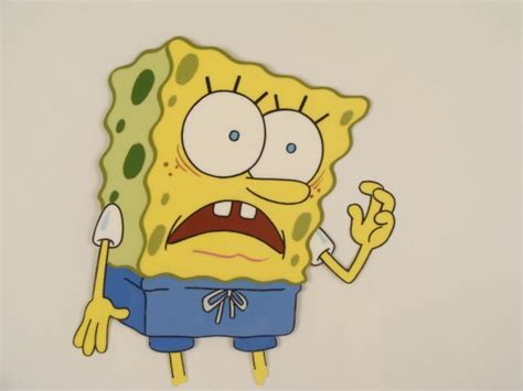 Crazy Face Spongebob Animation Cel Original Art