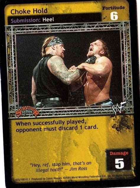 Choke Hold Wwe Raw Deal Maneuvers Submissions Carte Blanche Hobbies