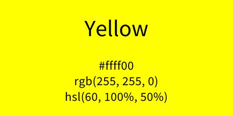 Yellow Color Code Is Ffff00