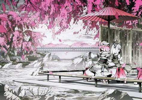 Touhou Konpaku Youmu Saigyouji Yuyuko Pink Cherry Blossom
