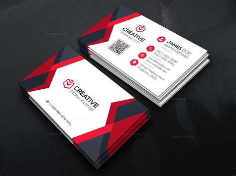 Corporate Business Card With Perfect Style 000466 Template Catalog