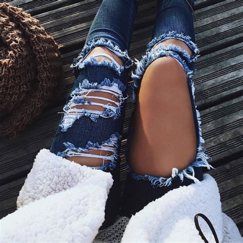 200 cute ripped jeans outfits for winter mco
