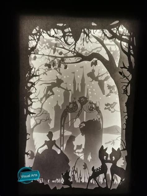 Disney Template SVG Lightbox Magic Country - Etsy | 3d paper art, Light