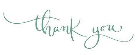 Thank You Calligraphy Png File Png Mart