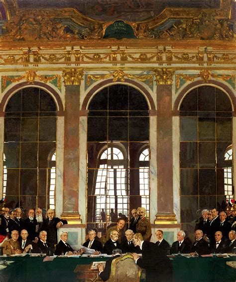 Signing Of The Treaty Of Versailles In 1919 Image Free Stock Photo