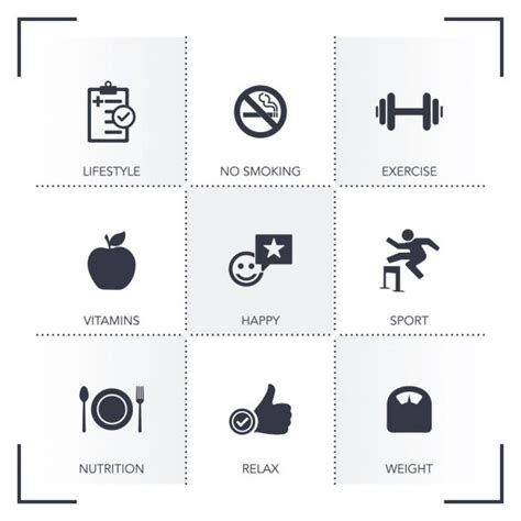 Healthy Lifestyle Chart Stock Vector Image By ©garagestock 128430212