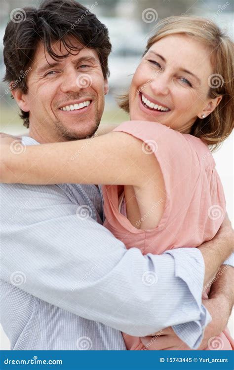 Romantic Mature Couple Embracing Each Other Stock Image Image Of