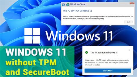 How To Install Or Upgrade To Windows 11 Without Tpm And Secure Boot