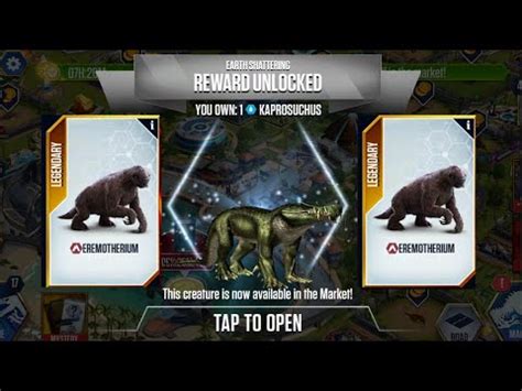 Kaprosuchus Eremotherium Unlocked Ii Jurassic World The Game Ii