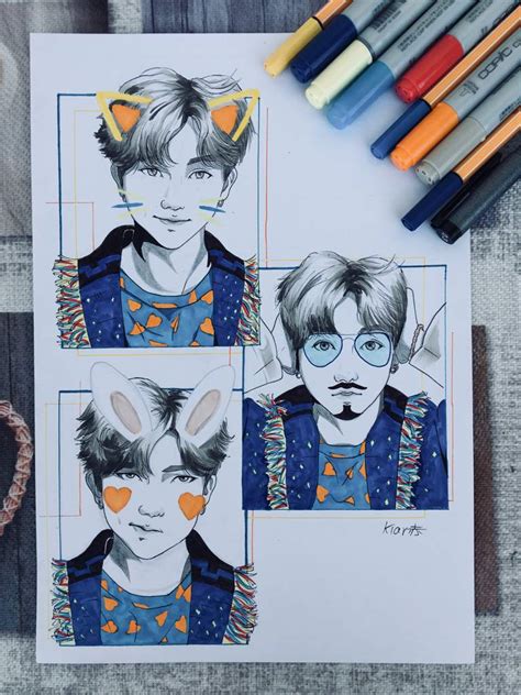 #bts #rm #jin #suga #j_hope #jimin #taehyung #jungkook IDOL - RM fanart ( ㅅ ) | ARMY's Amino