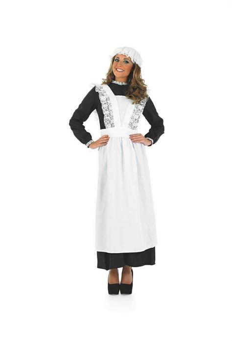 Womens Victorian Maid Costume S Xxl Ladies Florence Nightingale Fancy Dress Ebay