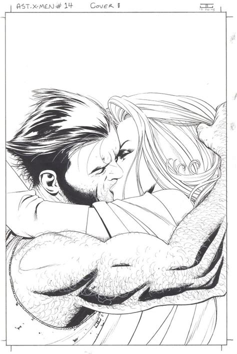 John Cassaday Wolverine And Emma Frost The White Queen