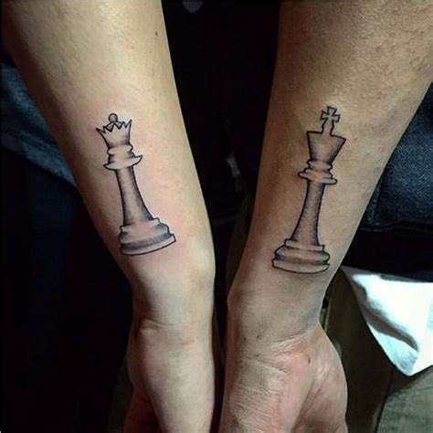 30 King And Queen Tattoos Chess Piece Tattoo Pieces Tattoo Queen