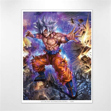 Ultra Instinct Goku Art Prints Goku Art Canvas Print Display