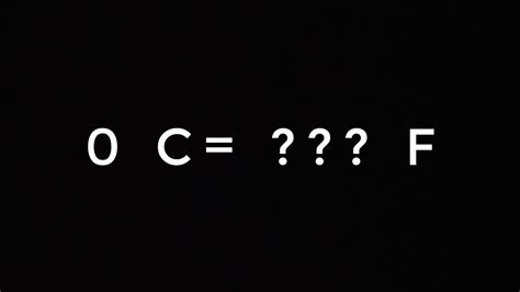Go ahead and convert your own value of °f to °c in the converter below. 0 DEGREE CELSIUS TO ??? FAHRENHEIT - YouTube