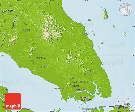 Physical Map Of Johor