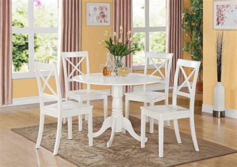 Dining room & kitchen table sale whether your hosting a dinner party or hanging out on game night, your dining table is the centerpiece of your kitchen. 5PC SET, ROUND DINETTE KITCHEN TABLE with 4 WOOD SEAT CHAIRS IN LINEN WHITE 682962633535 | eBay ...