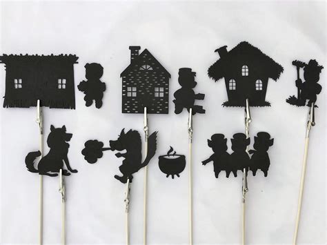 The Three Little Pigs Etsy Three Little Pigs Little Pigs Shadow