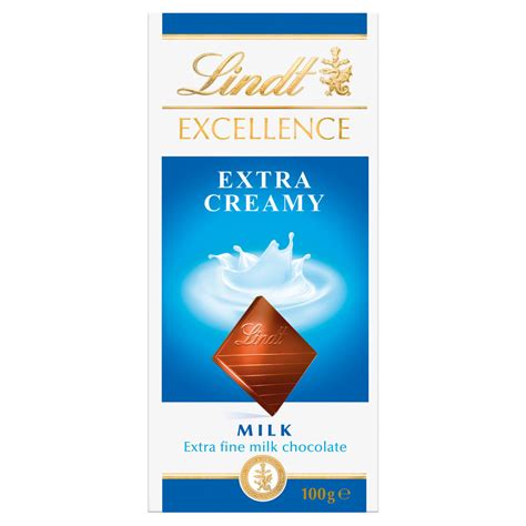 Lindt Excellence Milk Chocolate Extra Creamy 100g Harris Farm Markets