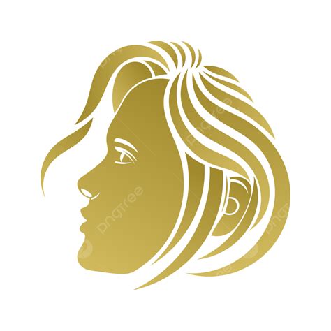 Woman Face Logo Silhouette Vector Png Golden Woman Face And Hair Logo