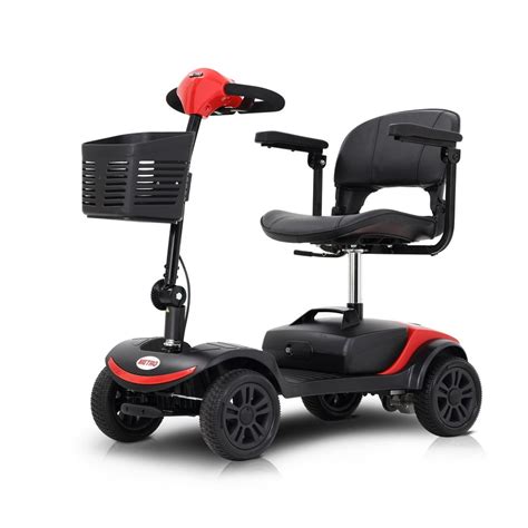 Outdoor Compact Mobility Scooter For Senior Heavy Duty Travel 4 Wheels