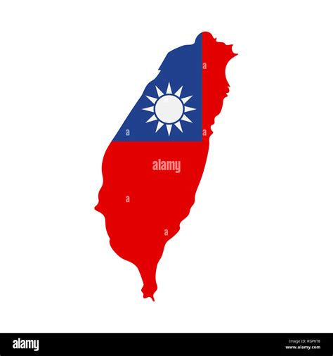 Mapa De Taiw N Con La Bandera En El Interior Mapa De Taiw N Ilustraci N Fotograf A De Stock Alamy