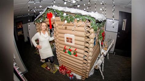 Festive Office Workers Turn Their Cubicles Into Winter Wonderlands