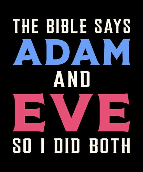 Lgbt Bisexual The Bible Says Adam And Eve Pride Digital Art By Tshirtconcepts Marvin Poppe