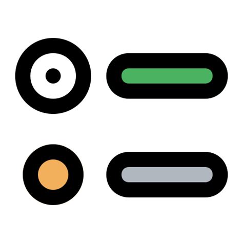 Radio Button Free Interface Icons