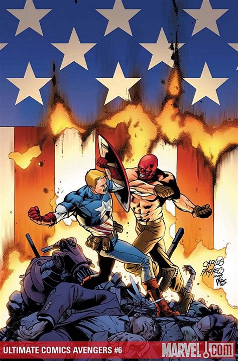 Ultimate Captain America Vs Red Skull By Carlos Pacheco Captain