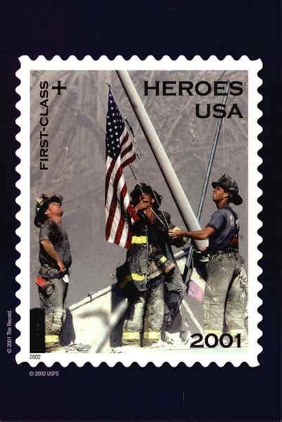 Heroes Usa 2001 Stamp Postcards