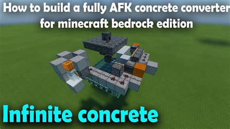 Best Fully Automatic Concrete Farmconverter For Minecraft Bedrock