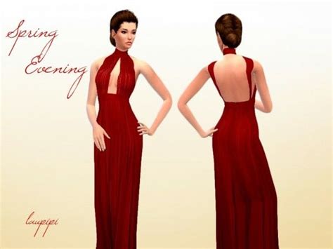 Laupipi Spring Evening Dress • Sims 4 Downloads Sims 4 Clothing