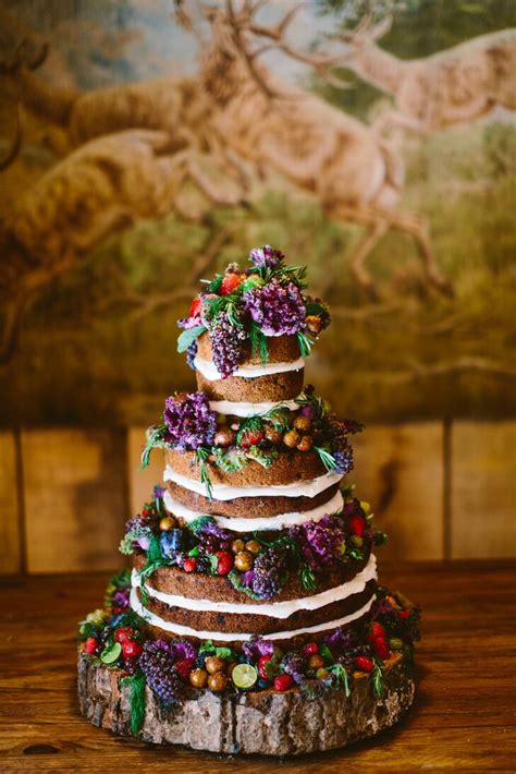 Say i do to one of these charming barn venues. Homemade Naked Wedding Cake with Wood Cake Stand
