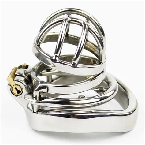 Latest Design Male Chastity Device Stainless Steel Adult Cock Cage Super Small Fetish Sex Toys
