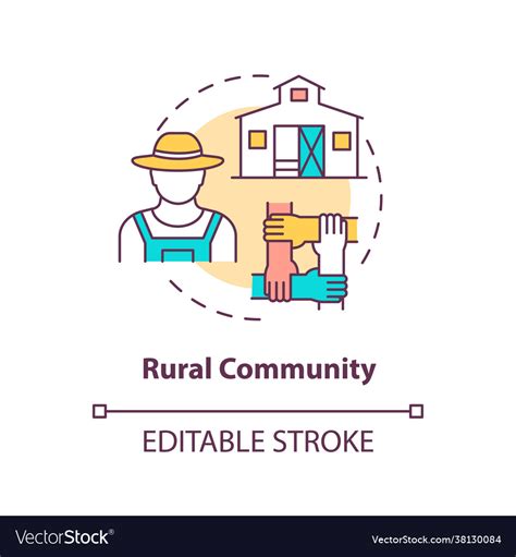 Rural Community Concept Icon Royalty Free Vector Image