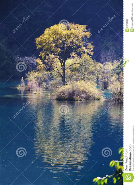 Jiuzhaigou Sparkling Lake Stock Photo Image Of Clear 28251882