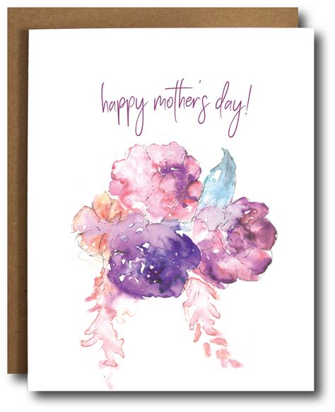 Send Your Mom A Card As Beautiful As She Is This Mothers Day Original Floral Watercolor Design